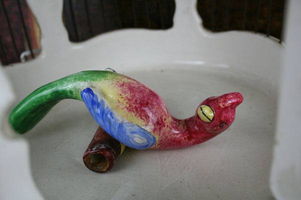 Gorgeous Strasbourg porcelain marked birdcage floral 50's with lamp rare exclusi