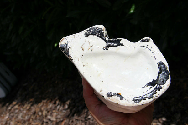 Pair large Staffordshire pottery spaniels dogs porcelain figurines animals