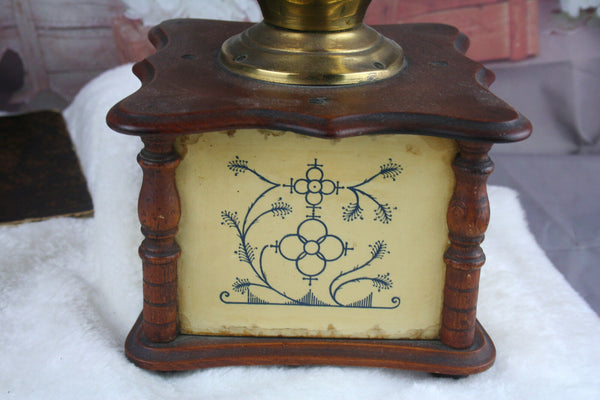 Antique Coffee mill maker 1950 Dutch Delft style