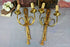PAIR hunting horn brass 2 arms sconces wall ligts lamp 1920 French