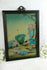 Antique Chinese eglomise reverse oil glass painting children playing signed