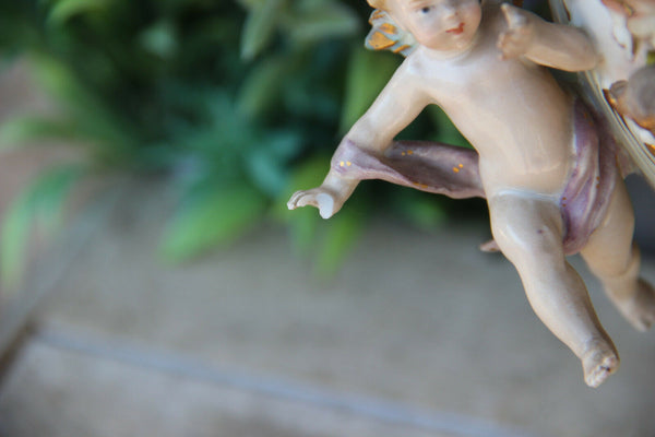 Antique german marked putti porcelain vase