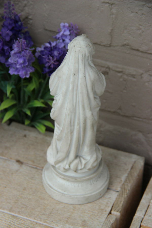 Antique French bisque porcelain figurine immaculate conception madonna statue
