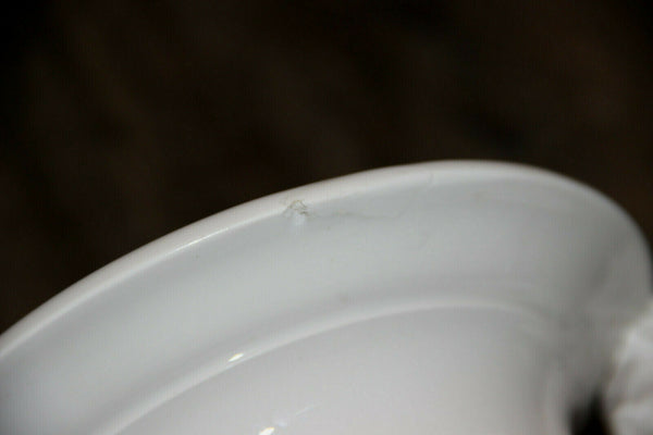 Antique White KPM Berlin white porcelain Dragon Griffon castle gothic Vase mark