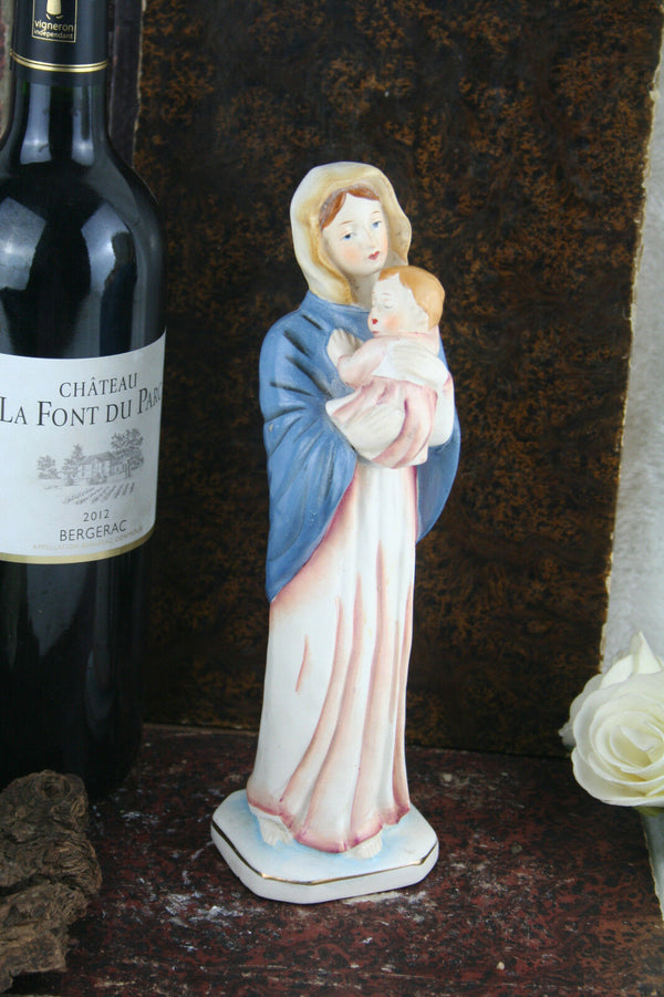 Vintage 50's french porcelain madonna statue
