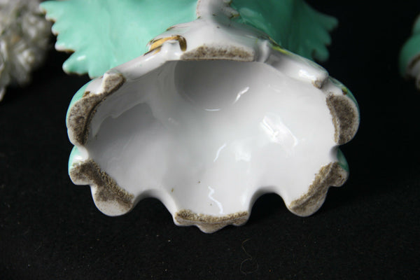 PAIR antique vieux paris porcelain Vases floral hand paint