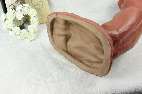 Flemish Terracotta Sculpture statue Mother child signed PAUL SERSTE