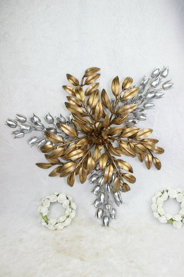 Mid century hollywood regency palm tree Hans Kogl ceiling light chandelier 60s