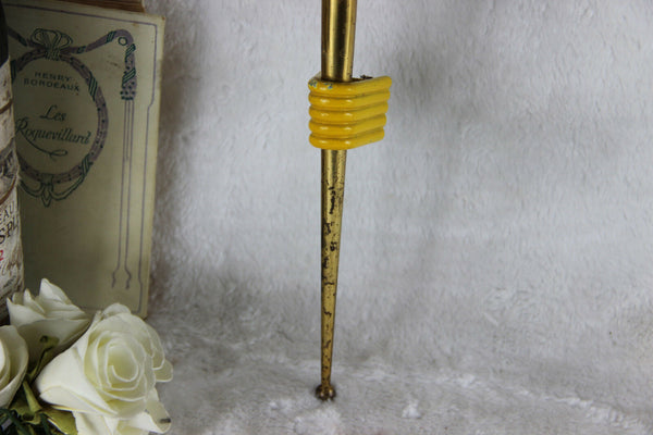 PAIR Retro wall lights sconces mategot for Maison ARLUS 1950's yellow