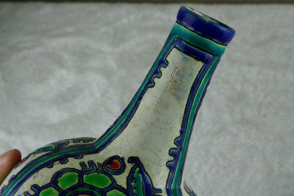 Gorgeous Art deco CHARLES catteau model 991d 957 Boch Vase ceramic marked