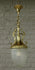 French Vintage 1970 Hall Lantern Chandelier Lamp crystal glass shade