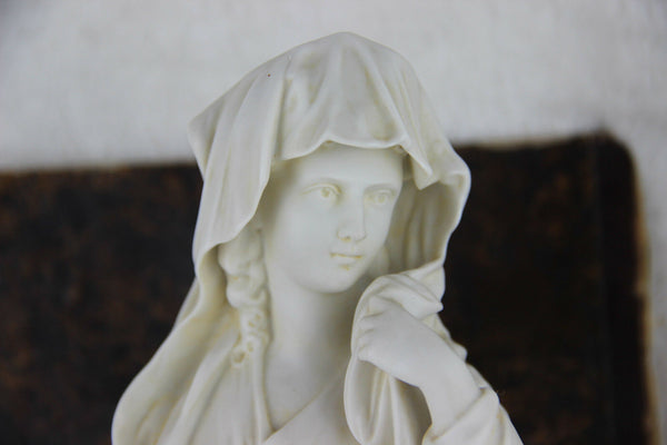 Rare Religious Antique LA VESTALE virgin marked sevres bisque porcelain 1900