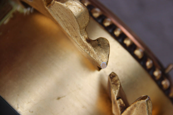 Mid-Century Swedish Gilt Carved Wood Wall Clock  Westerstrand, 1960s