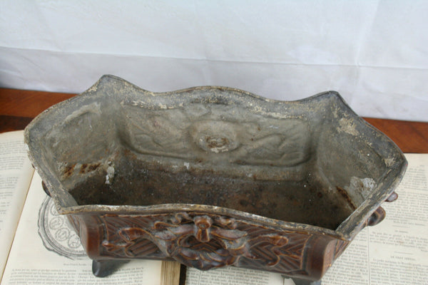 FRench CAST iron enameled Jardiniere planter Louis XV 1900 France