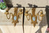PAIR antique French brass Wall lights sconces Wedgwood porcelain plaques