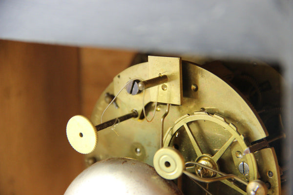 Antique French NAPOLEON III mantel clock inlaid 1880