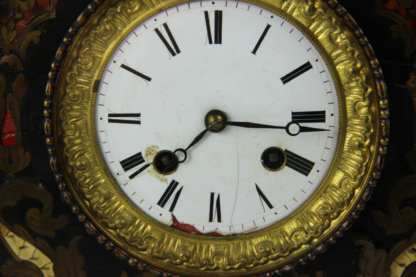 Antique French NAPOLEON III mantel clock inlaid 1880