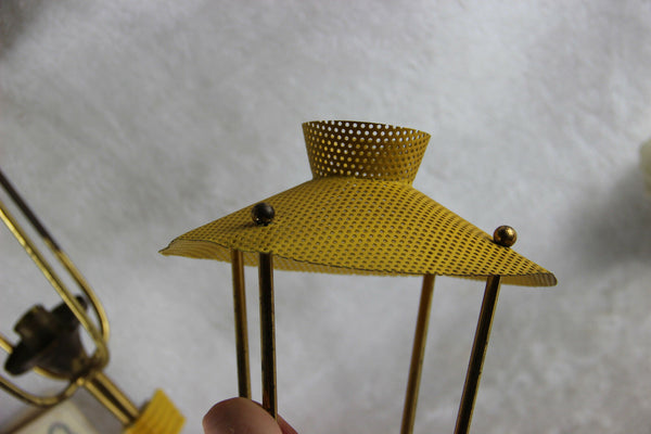 PAIR Retro wall lights sconces mategot for Maison ARLUS 1950's yellow