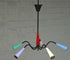 1970 Retro Rockabilly multi coloured spider sputnik chandelier 5 arms