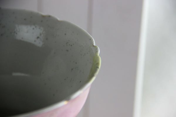 PAIR XL French antique faience Rose napoleon scene Vases 1920