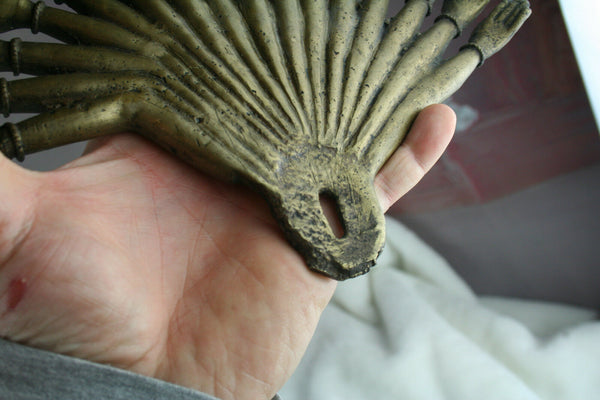 PAIR bronze hands very heavy ornaments door ornaments key rare