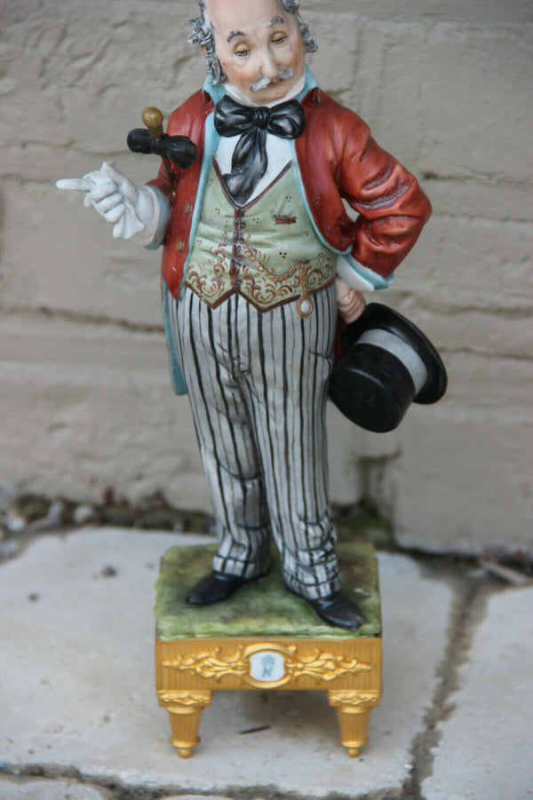 Italian Capodimonte porcelain figurine signed tyche bruno