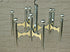 Mid century SCIOLARI 9 arm tube chrome Chandelier Italy 1970