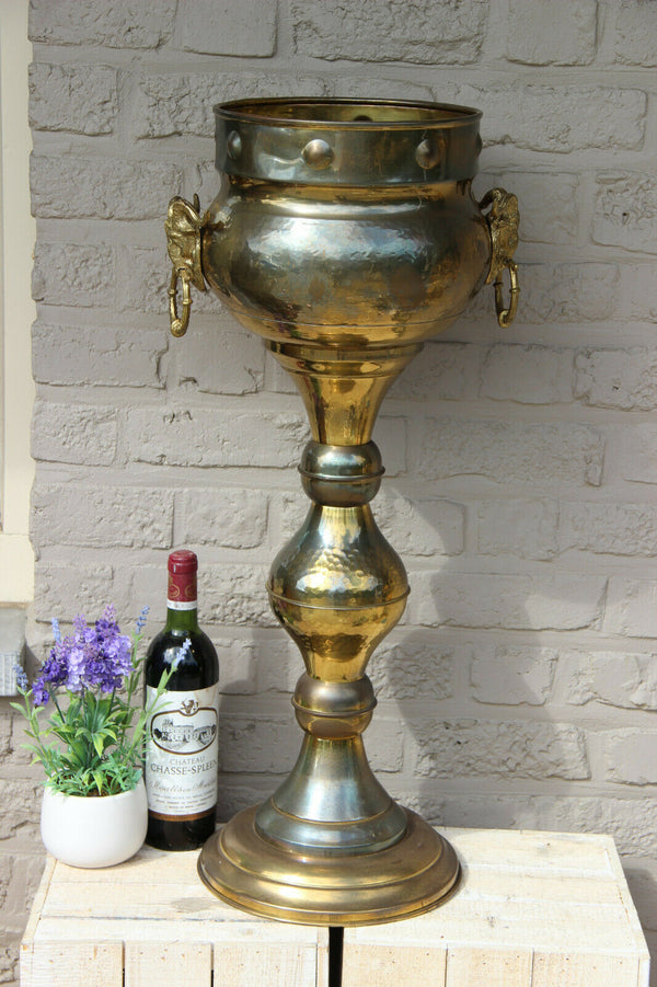 XL metal copper french Jardiniere planter ram heads