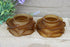 PAIR antique French glass paste amber colour tulip glass shades replacement