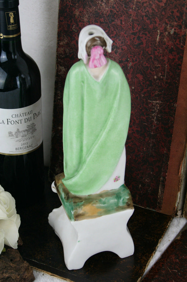Antique French vieux paris porcelain noble lady figurine 1900