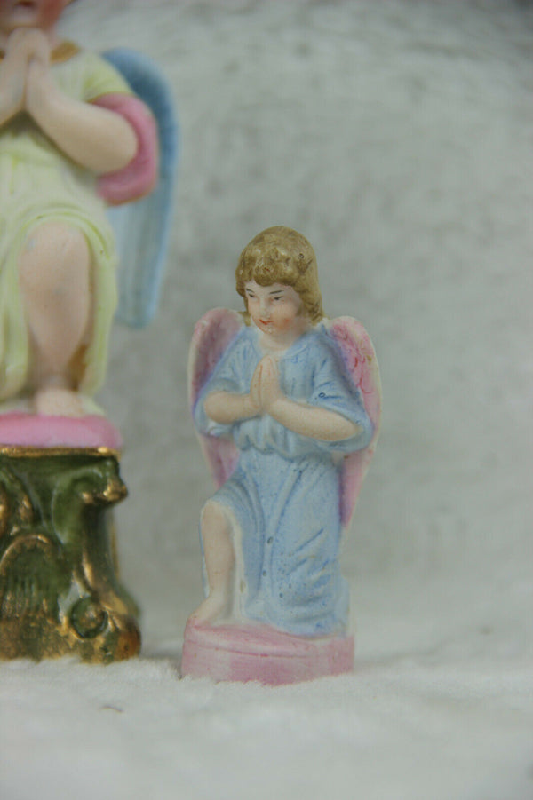 Set of 3 religious angels figurines porcelain 1950s
