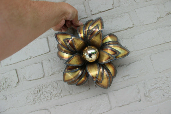 Mid century hollywood regency PAIR wall lights sconces leaves Maison jansen KOGL
