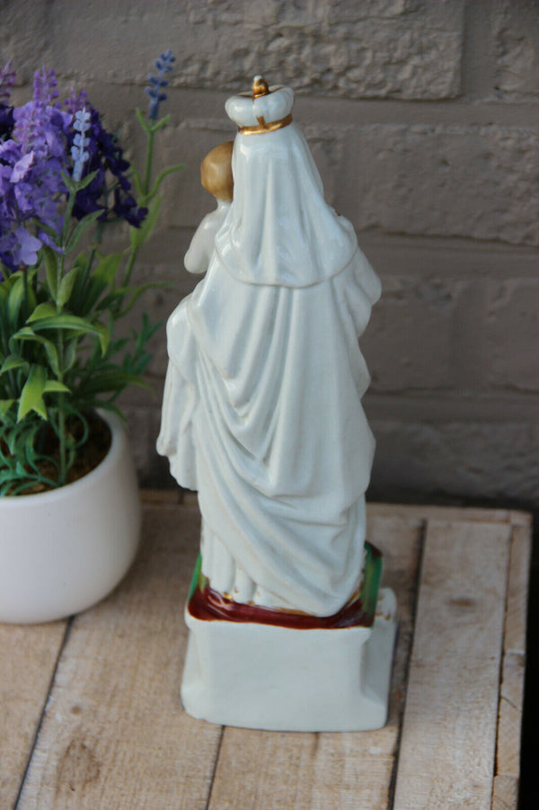 LARGE Antique vieux paris porcelain Madonna religious figurine