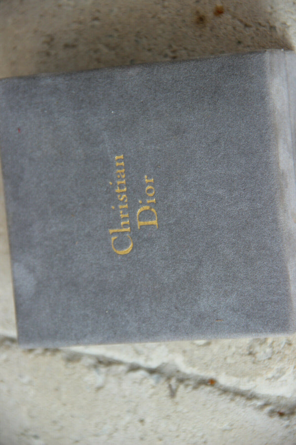Christian Dior Silver Toned Insigna Brooch Vintage jewelry in box