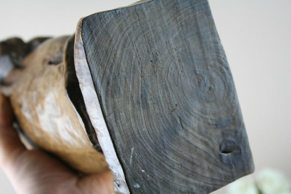 Antique wood carved German Madonna Mary statue religious 1920