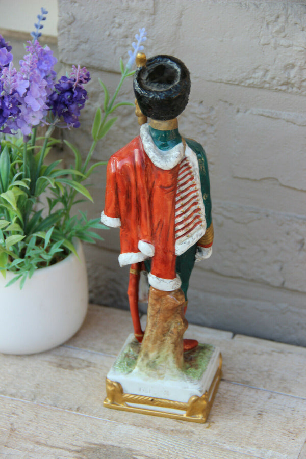 Antique Napoleon officer soldier BEAUHARNAIS capodimonte porcelain statue