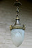 Antique French lantern pendant lamp chandelier crystal glass  shade ram heads