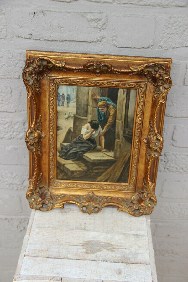 Gorgeous painting repro van den broek belgian 1892 framed