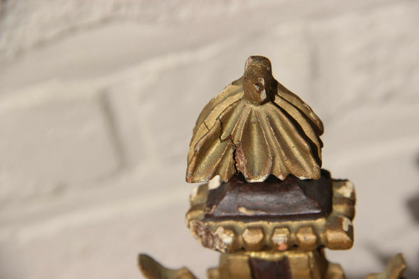 Rare Large Antique 1800s French wood carved religious crucifix Cross