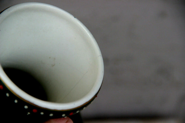 Antique ART DECO BOCH BFK marked ceramic Vase Enamel decor