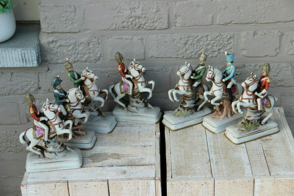 SET 7 NApoleon officer soldier on horse Figurines statues