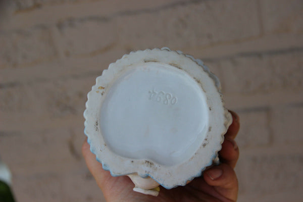 Antique german bisque porcelain baby face child lidded box rare marked