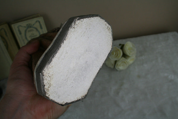 Antique French stoneware Saint Anna Mary child religious figurine church