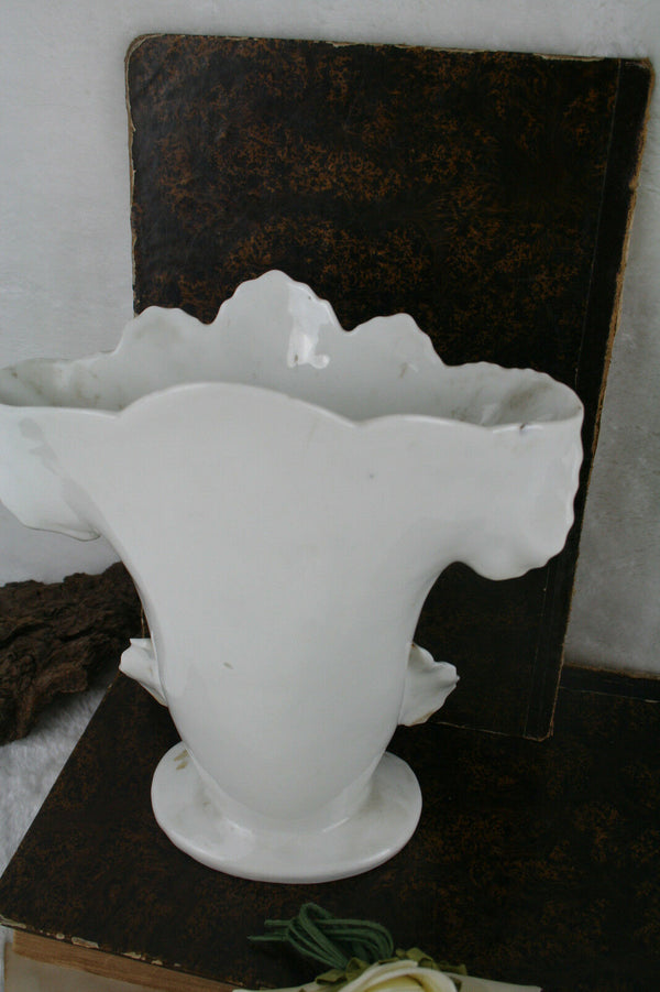 Antique French paris porcelain cornet vase circa 1900