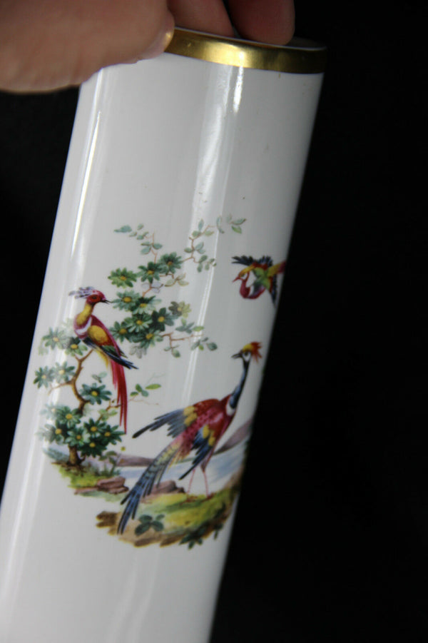 Vintage porcelain radiator hanging humidifier birds marked