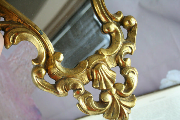 Antique French Small Wood Mirror Louis XVI French 1920