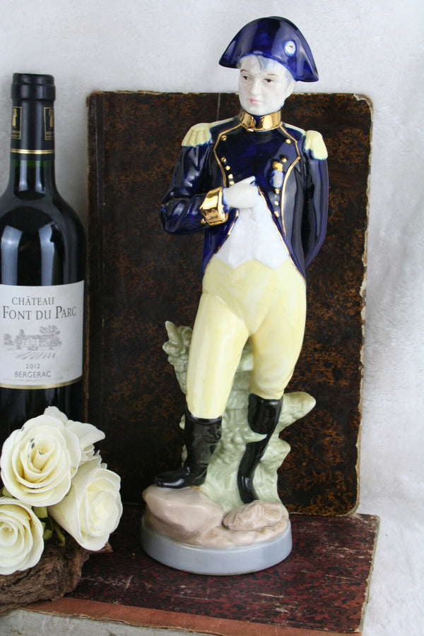 Napoleon Military Officer Soldier Porcelain figurine marked italian 1960