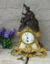 French antique 19th clock Brass Spelter bronze Jeanne darc knight figurine
