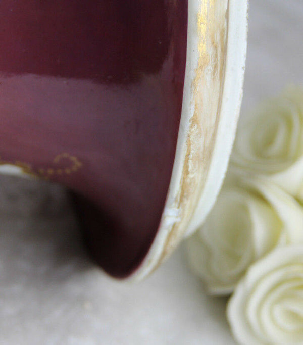 PAIR french empire medici Vases Urns floral decor lion satyr handles 1920