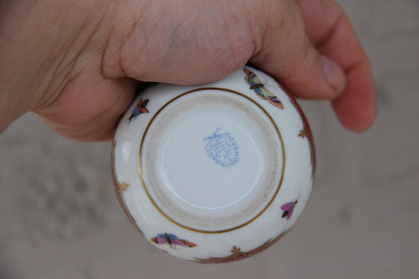 Herend Hungary Hand Painted Porcelain Trinket Box  birds decor